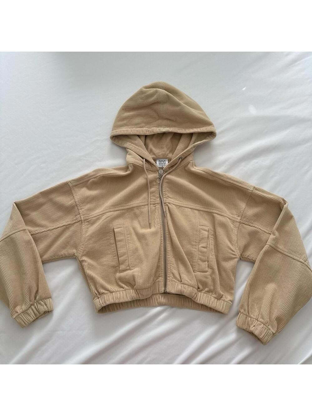 Urban Outfitters UO BDG Cropped Corduroy Jacket Beige Cream Small